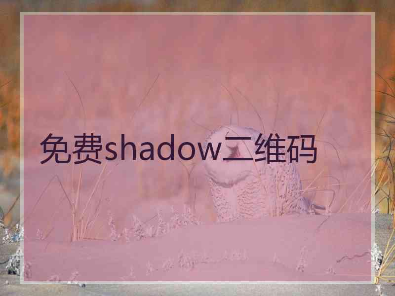 免费shadow二维码